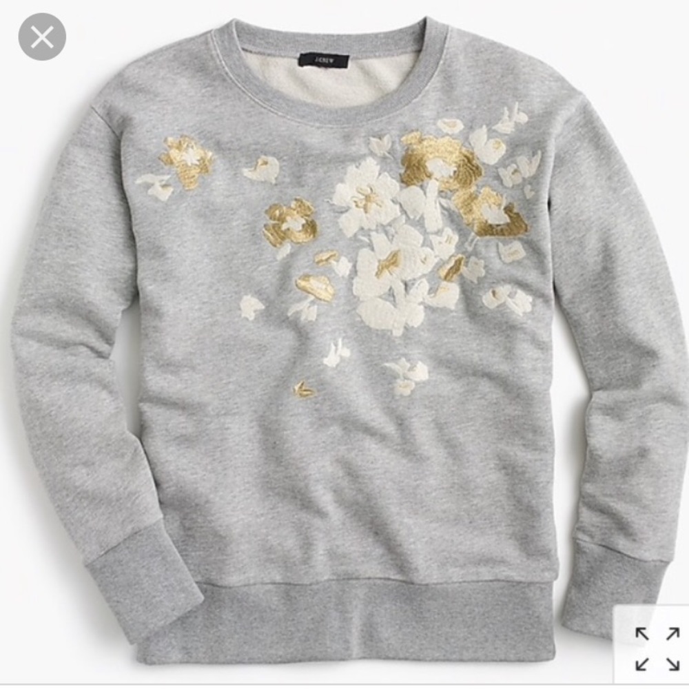[J. Crew] Floral Embroidered Sweater